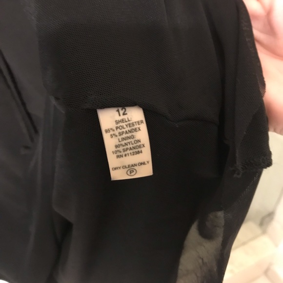 Calvin Klein Black Cowl Neck Halter Dress W/ Spaghetti Cross Ties Back Size 12 - Picture 14 of 14